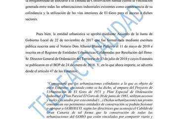 Escrito de GoroEco presentado en el Ayuntamiento de Telde/TA.